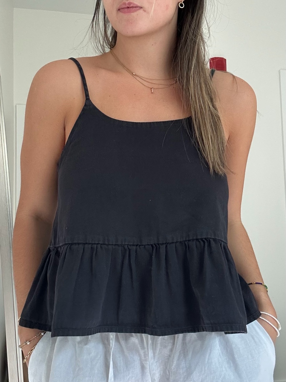 Element Black Ruffle Top